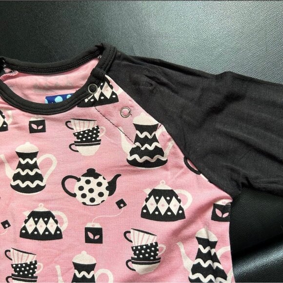 NWT Kickee Pants Teapot Romper / Coverall Baby Girls Size 18/24M - Picture 3 of 3